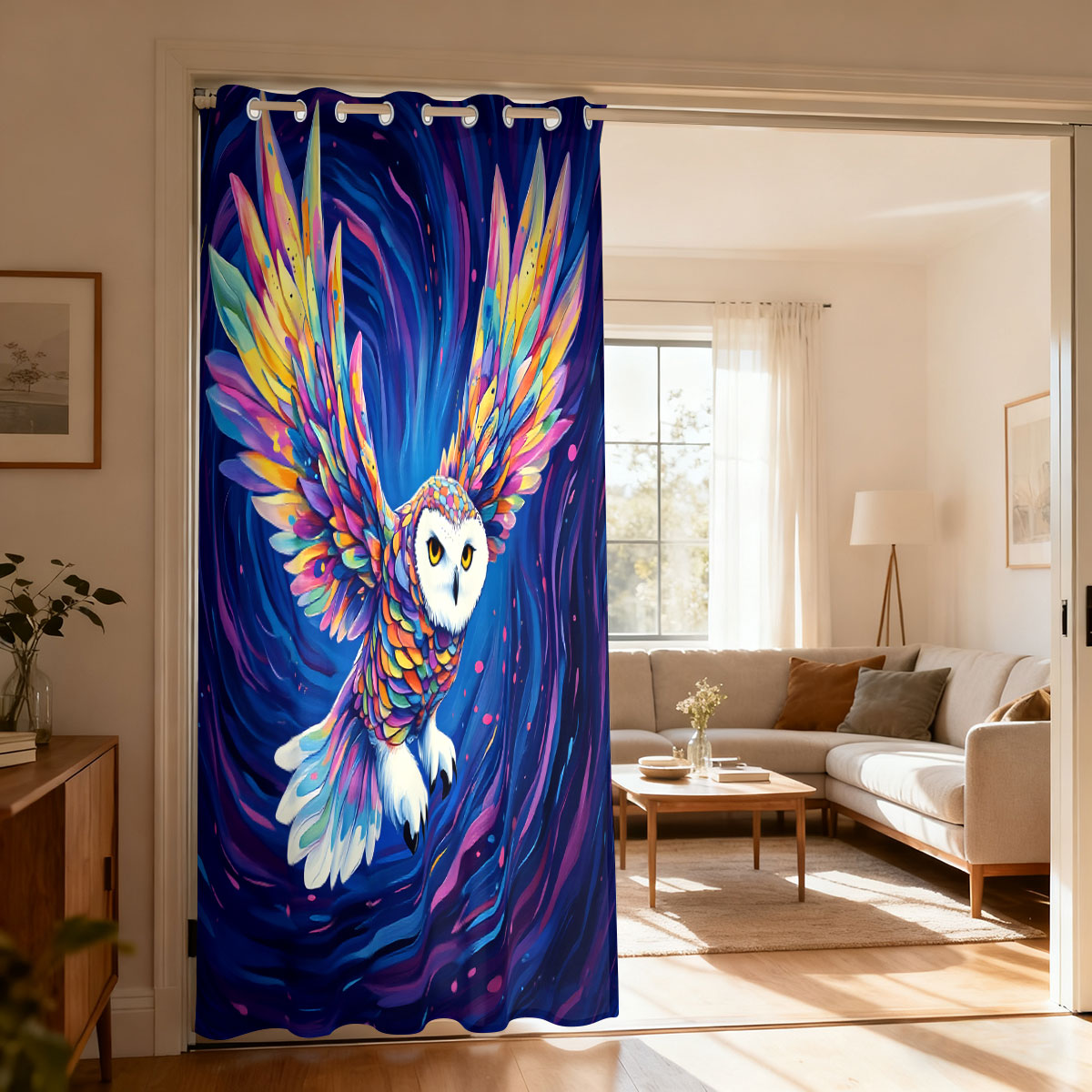 Home Decor Curtain - 1 шт. Красочная штора с принтом