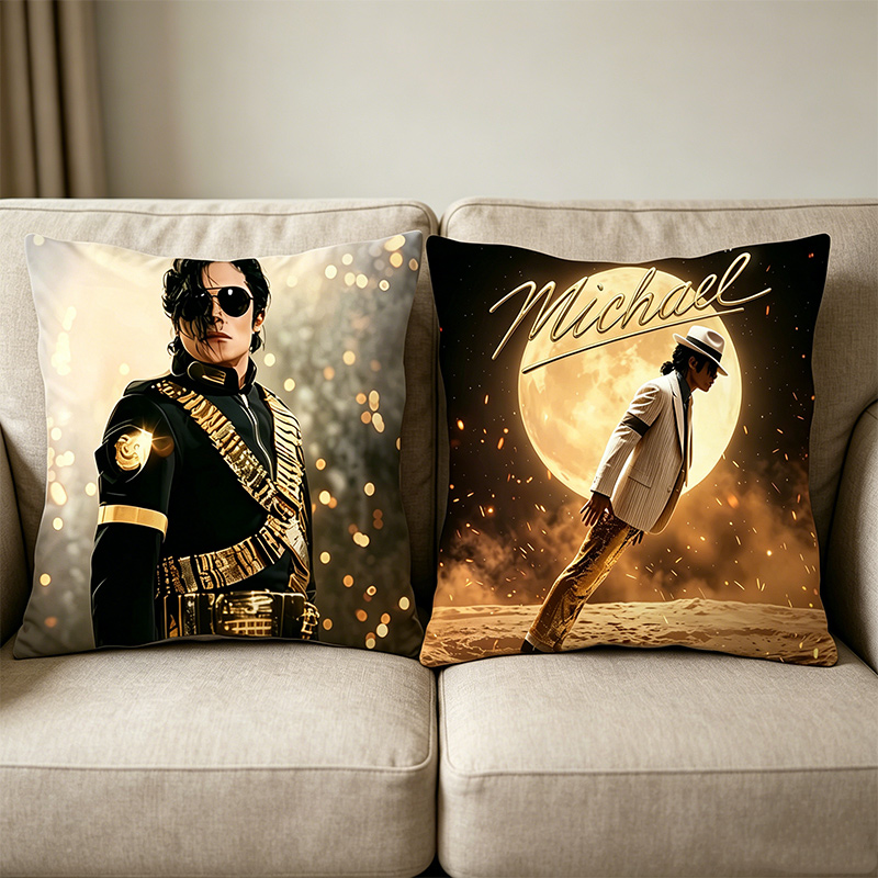 Home Decor Sofa - Наволочка с изображением Майкла Джексона, декоративная,