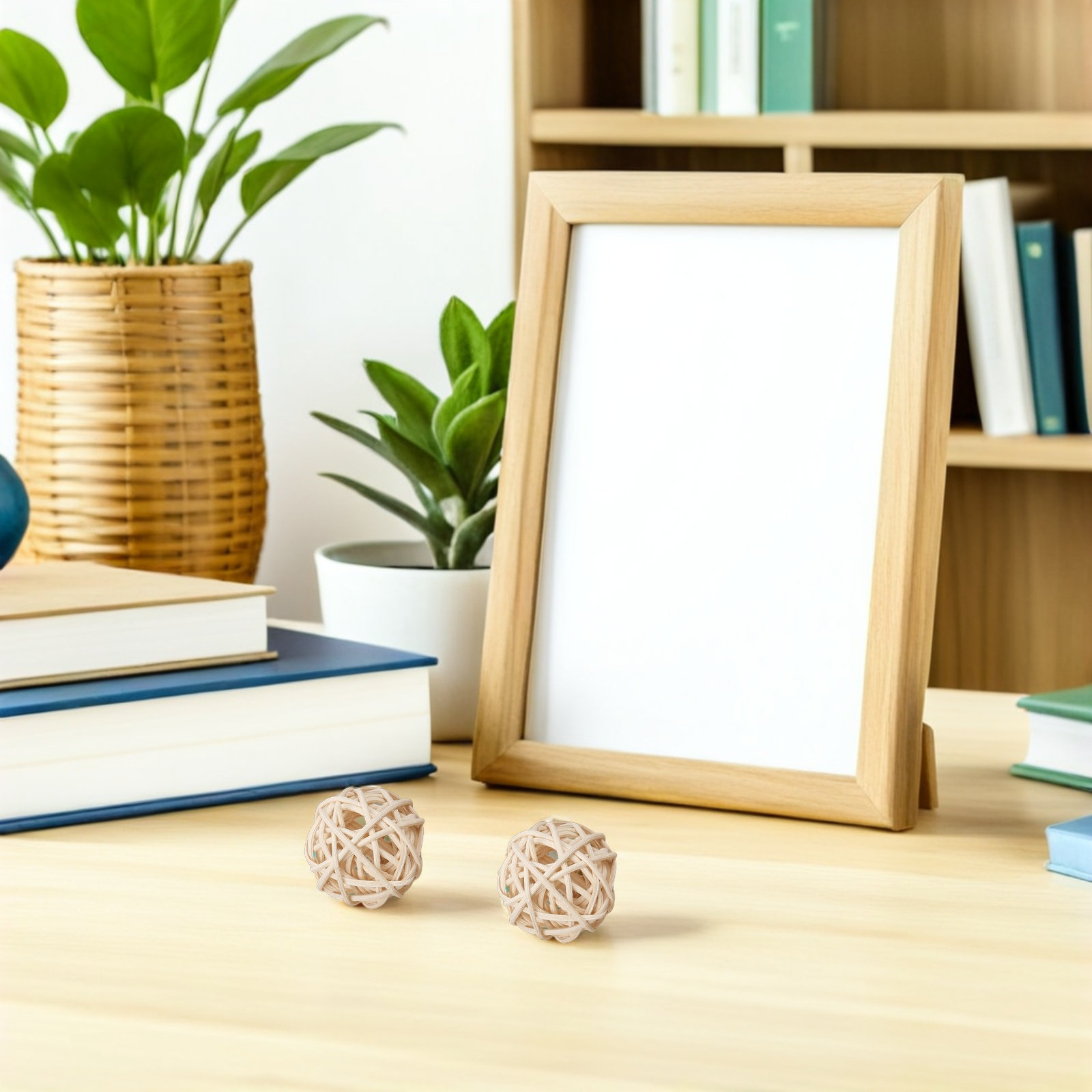 Home Decor Vase - 35 шт. натуральных ротанговых шариков для