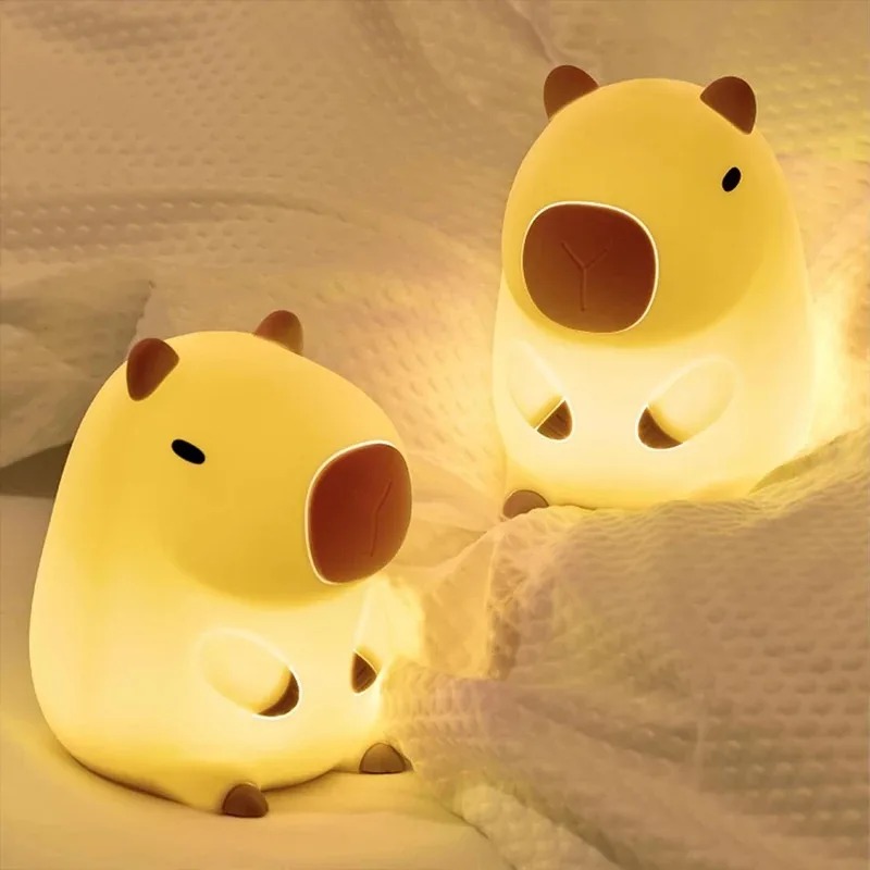 Home Decor On Sale - Милый ночник в виде капибары, силиконовый,