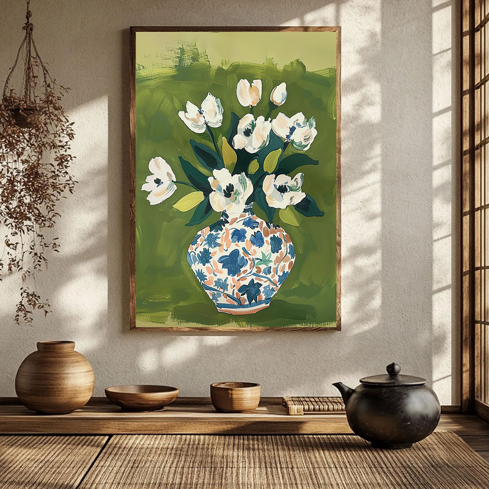 Home Decor Vase - Цветы в вазе. Яркие постеры. Холстовая