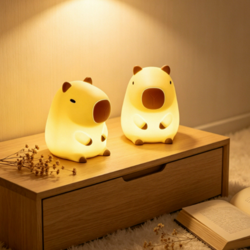 Home Decor On Sale - Милый ночник-капибара: мультяшный силиконовый светильник для