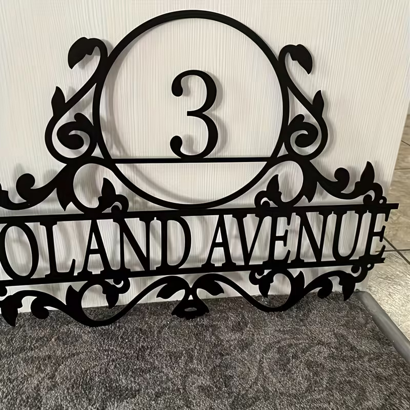 Металлическая табличка с номер – обзор и цена Home Decor Names
