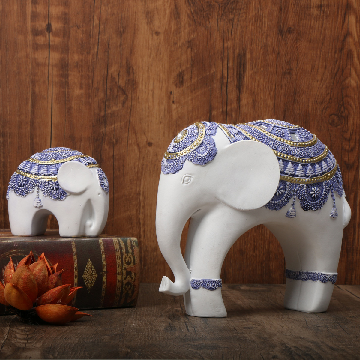 Синяя и яркая-скульптура слона – обзор и цена Home Decor On Sale
